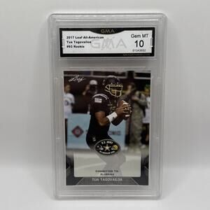 Tua Tagovailoa 2017 LEAF U.S. ARMY ALL-AMERICAN GRADED 10 GEM MINT NFL